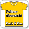 Folien&uuml;bersicht (Flock & Flex)